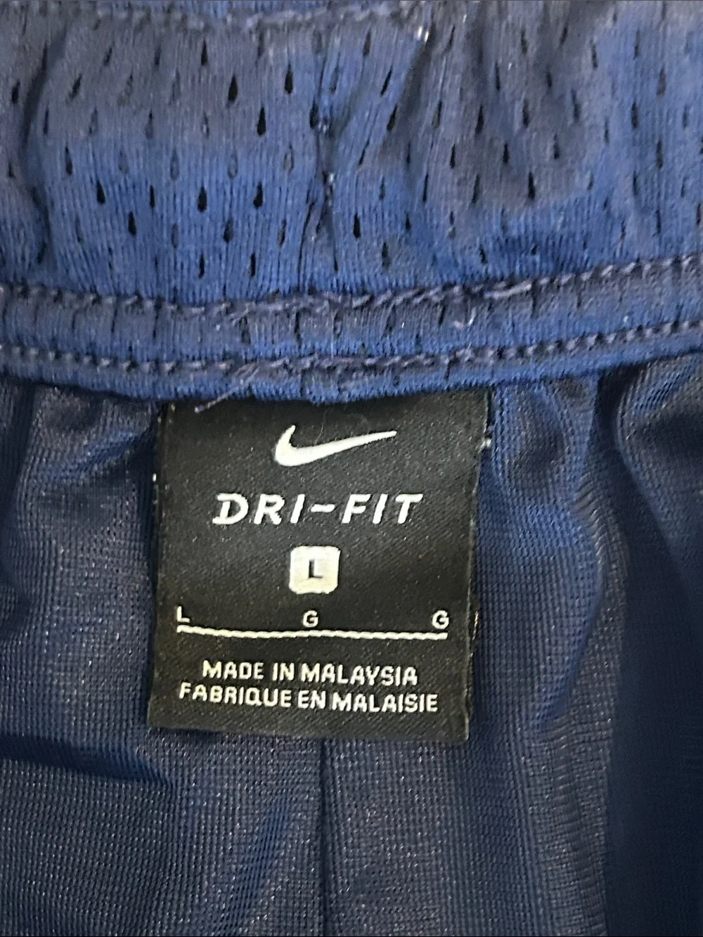 Nike Men's Dark Navy Blue Mesh Athletic Shorts Size Large
